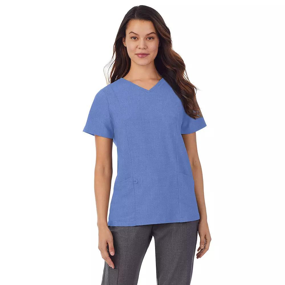 Women's Missy Cuddl Duds® Scrubs V-neck Top With 3 Pockets,  Product Image