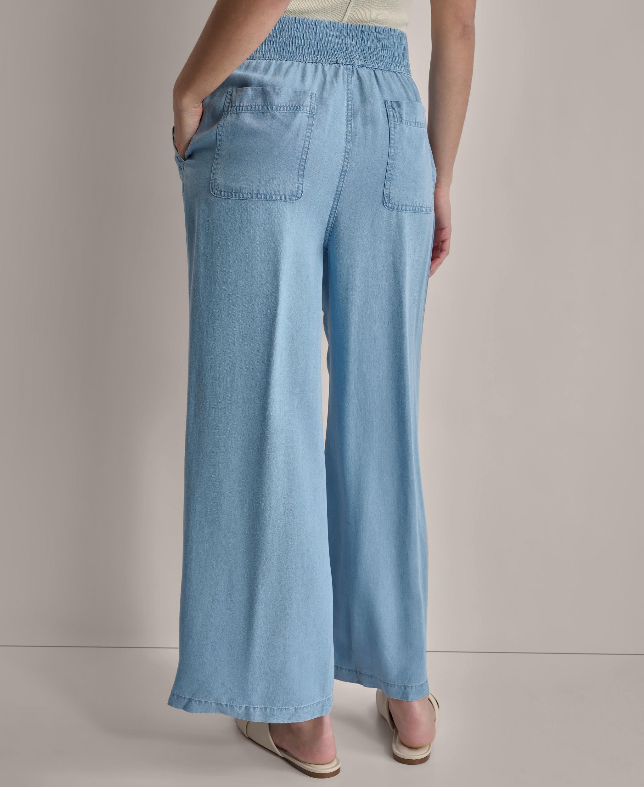 GARMENT DYE WIDE LEG ANKLE PANT Product Image