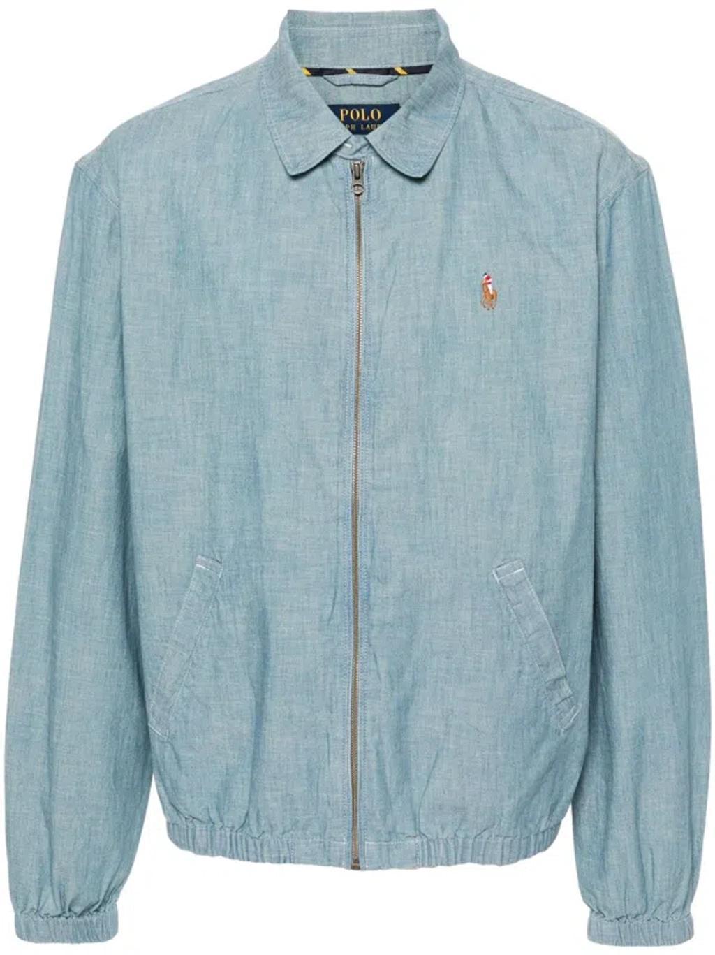 POLO RALPH LAUREN Polo Pony-motif Shirt Jacket In Blue Product Image