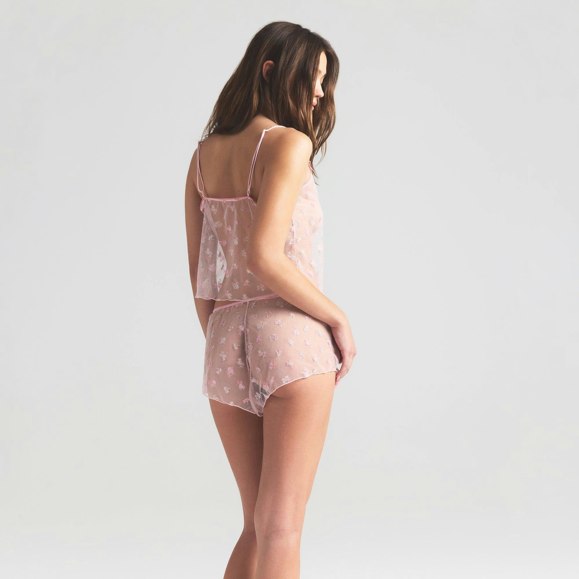 SPRING INTIMATES CAMI AND SHORT SET | CHERRY BLOSSOM MULTI TULLE Product Image