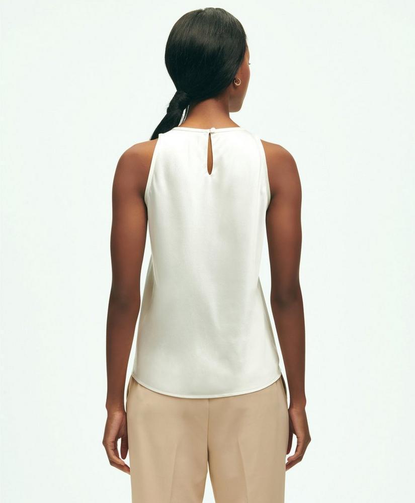 Cutaway Blouse in Stretch Silk Product Image