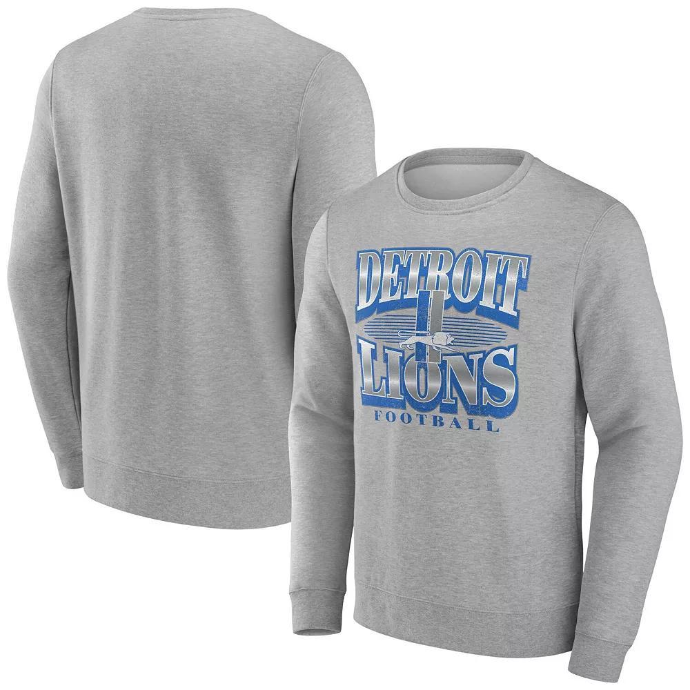 Men's Fanatics Heather Gray Tampa Bay Buccaneers Chance Throwback Fleece Pullover Sweatshirt, Size: 3XL, Grey Product Image