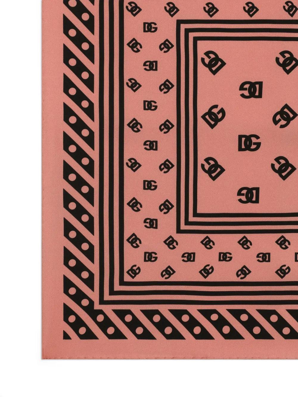 DOLCE & GABBANA Monogram Scarf In Pink Product Image