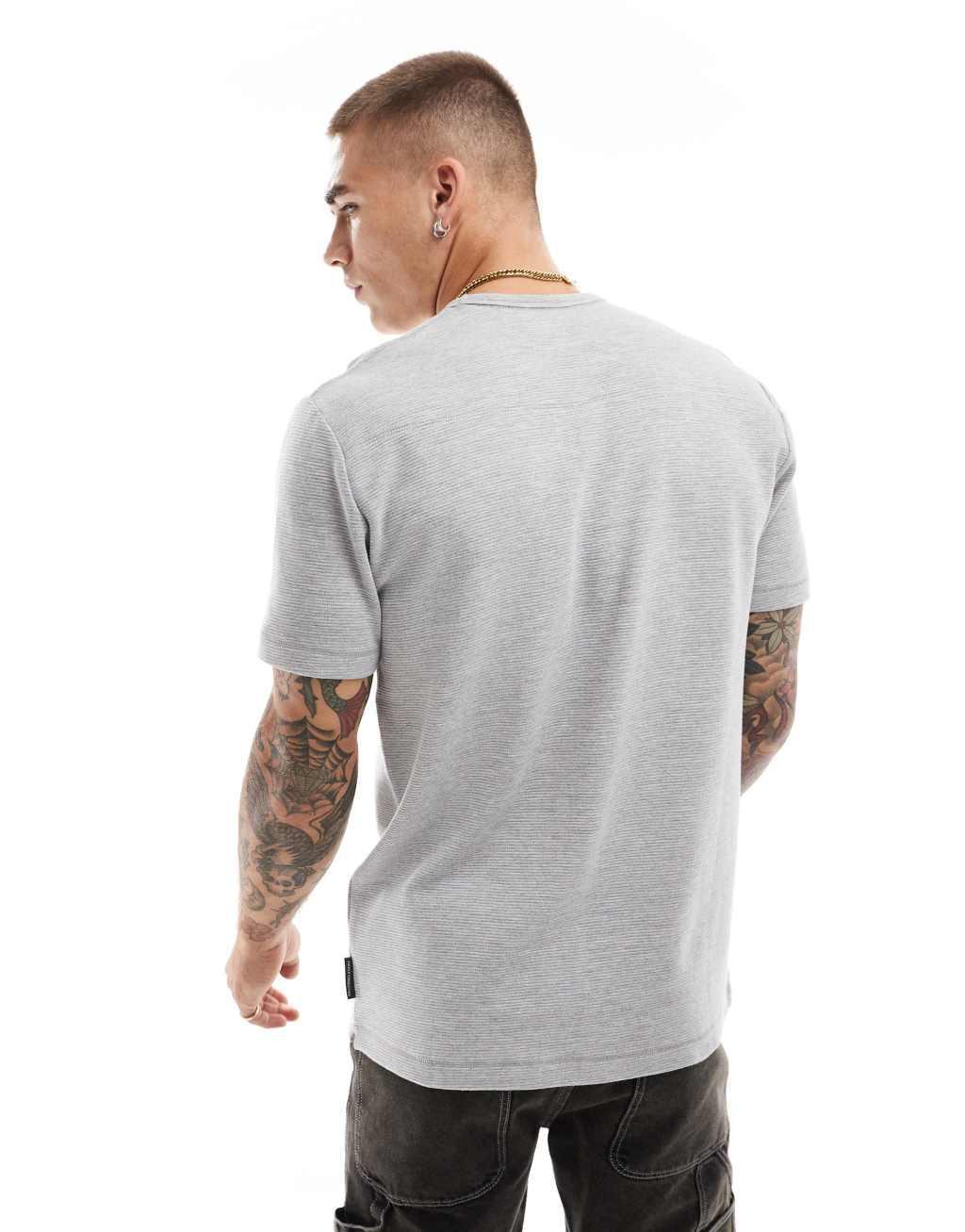 French Connection classic pocket t-shirt in heather gray Product Image