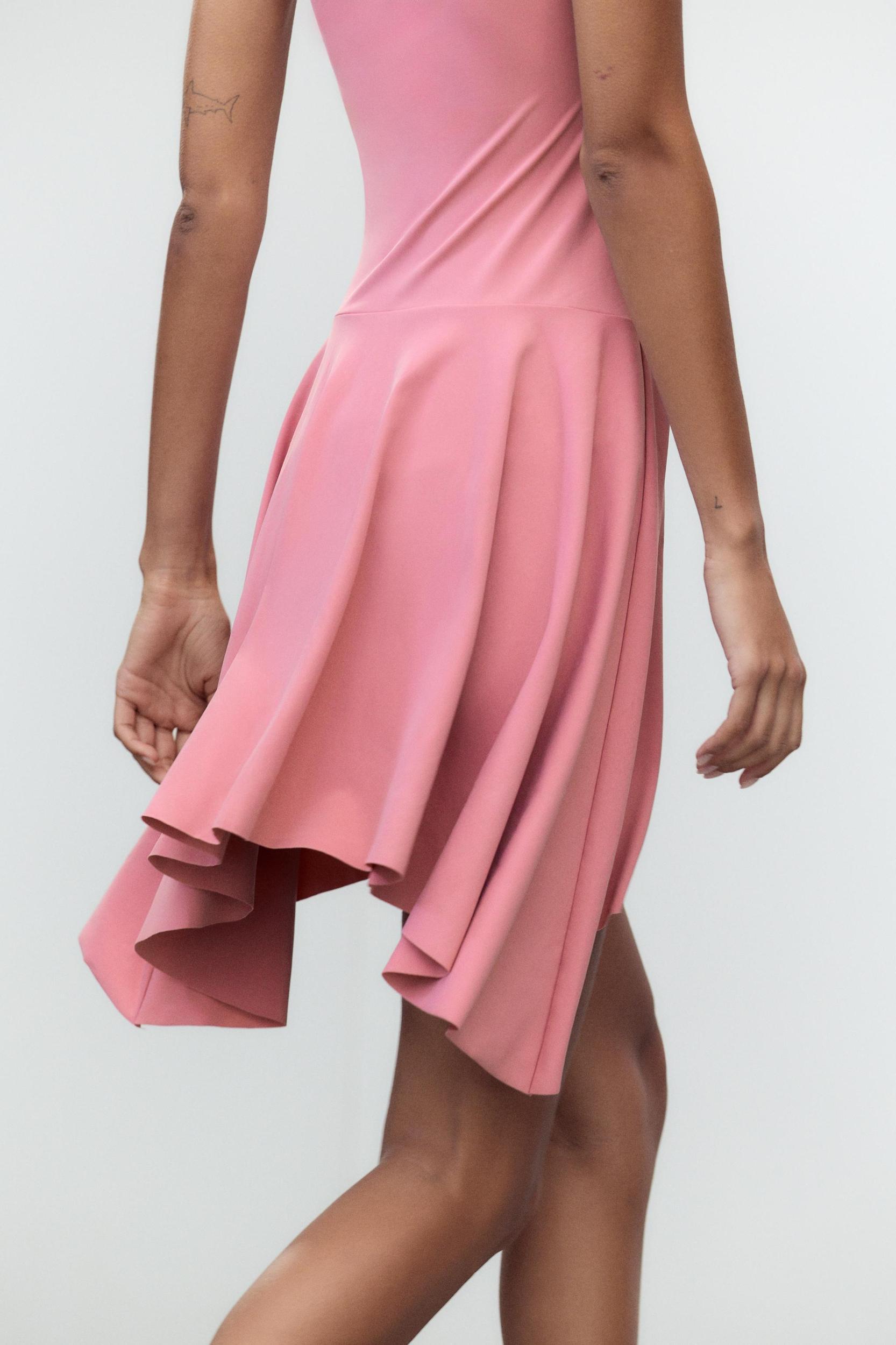 ASYMMETRIC HEM POLYAMIDE DRESS Product Image