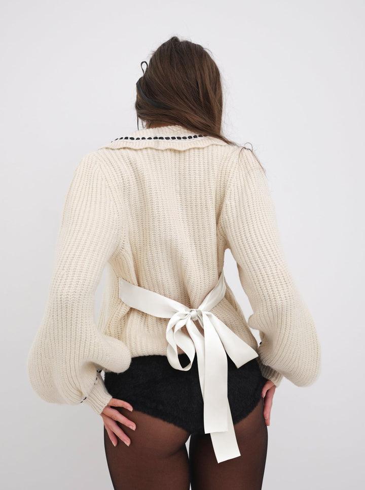 Jade Cardigan — Ivory Product Image