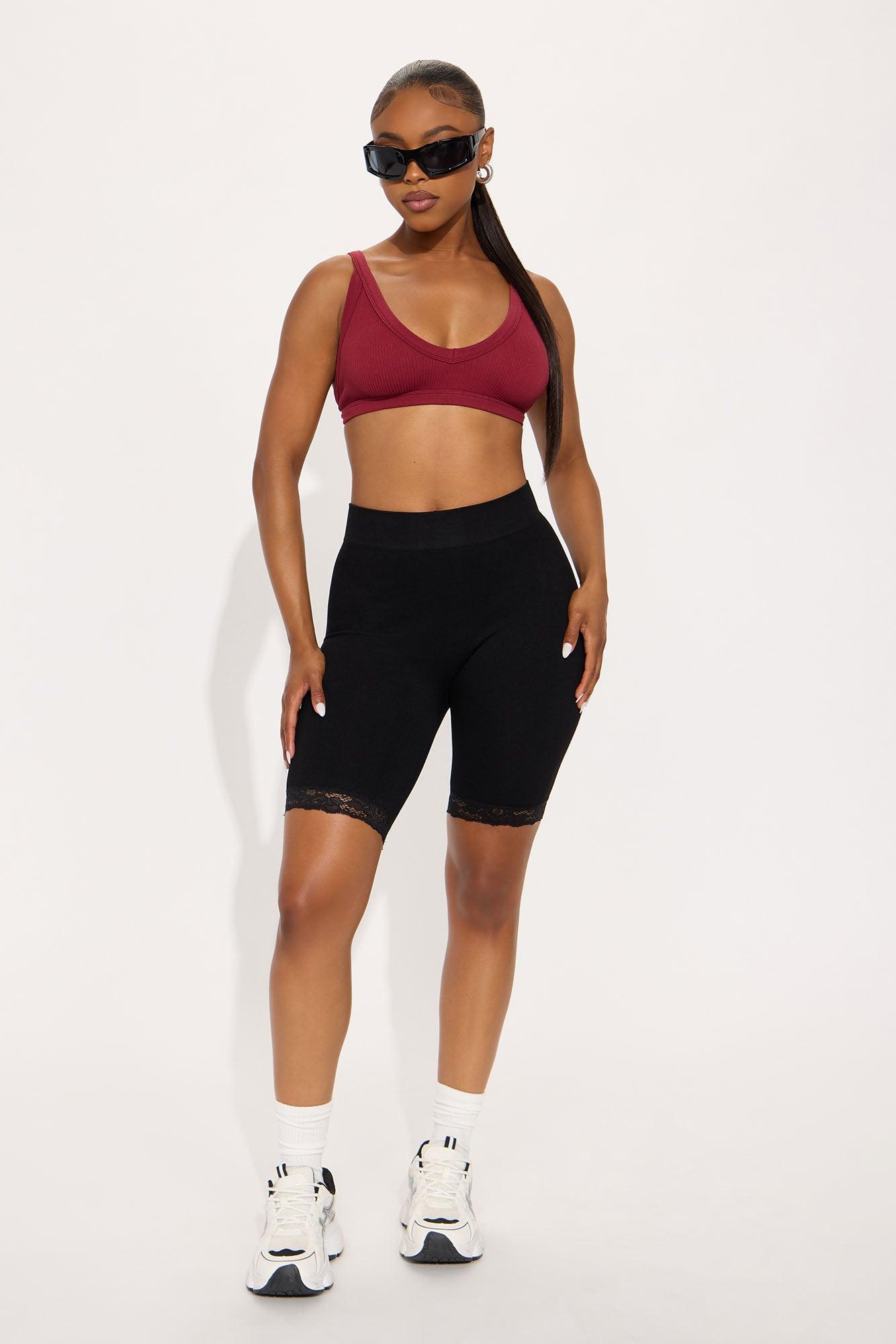 Tlalli Seamless Bra Top - Burgundy Female Product Image