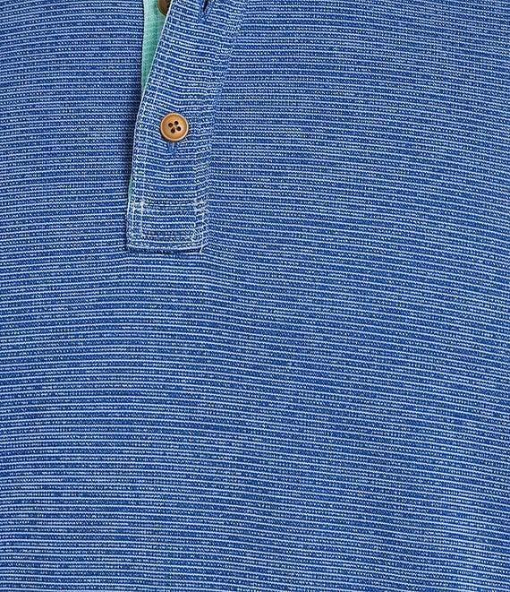 Roundtree & Yorke Short Sleeve Stripe Polynosic Polo Shirt Product Image