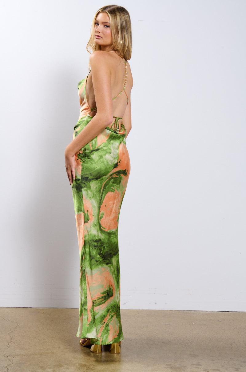 UNDER THE SEA PRINTED MIDI DRESS Product Image