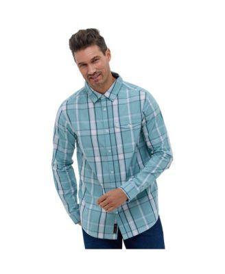 Bench Dna Mens Gambi Long Sleeve Check Shirt - Blue Product Image