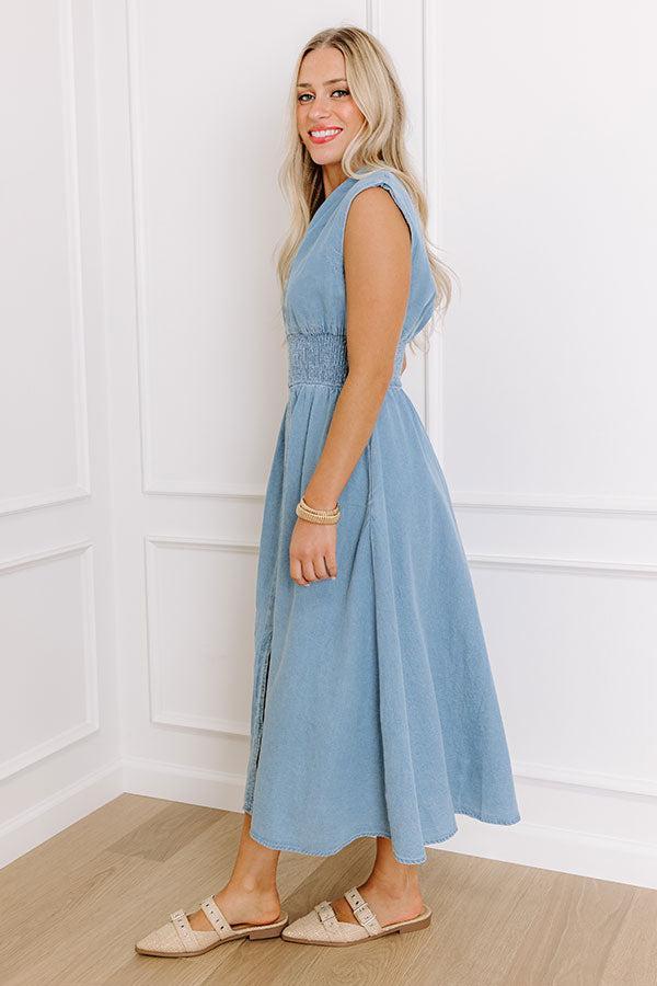 Downtown Daze Denim Midi Dress Product Image