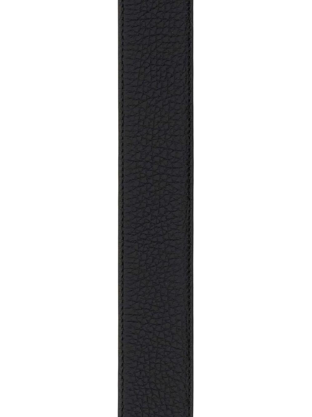 Gancini buckle reversible  leather belt Product Image