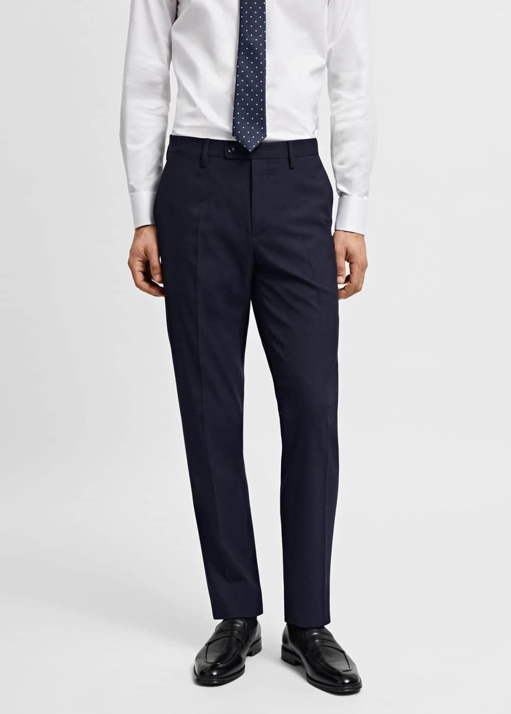 Mango Mens Stretch Fabric Slim-Fit Suit Pants Product Image