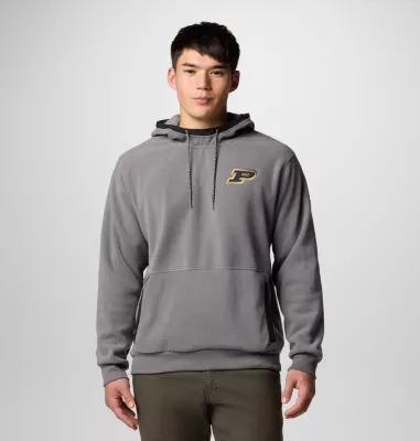 Men's Columbia Gray Purdue Boilermakers Flanker Fleece Pullover Hoodie,  Product Image