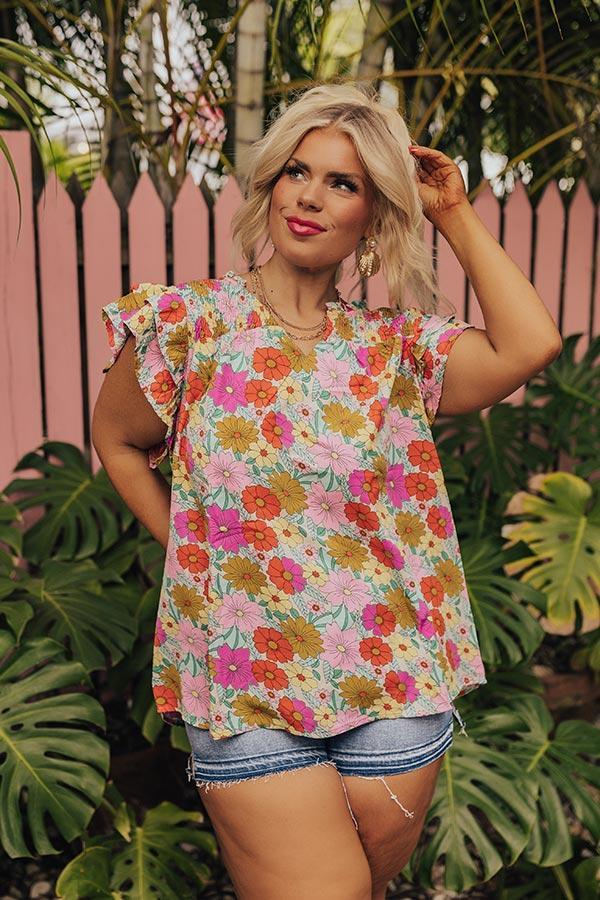 Floral Galore Shift Top In Violet Curves Product Image