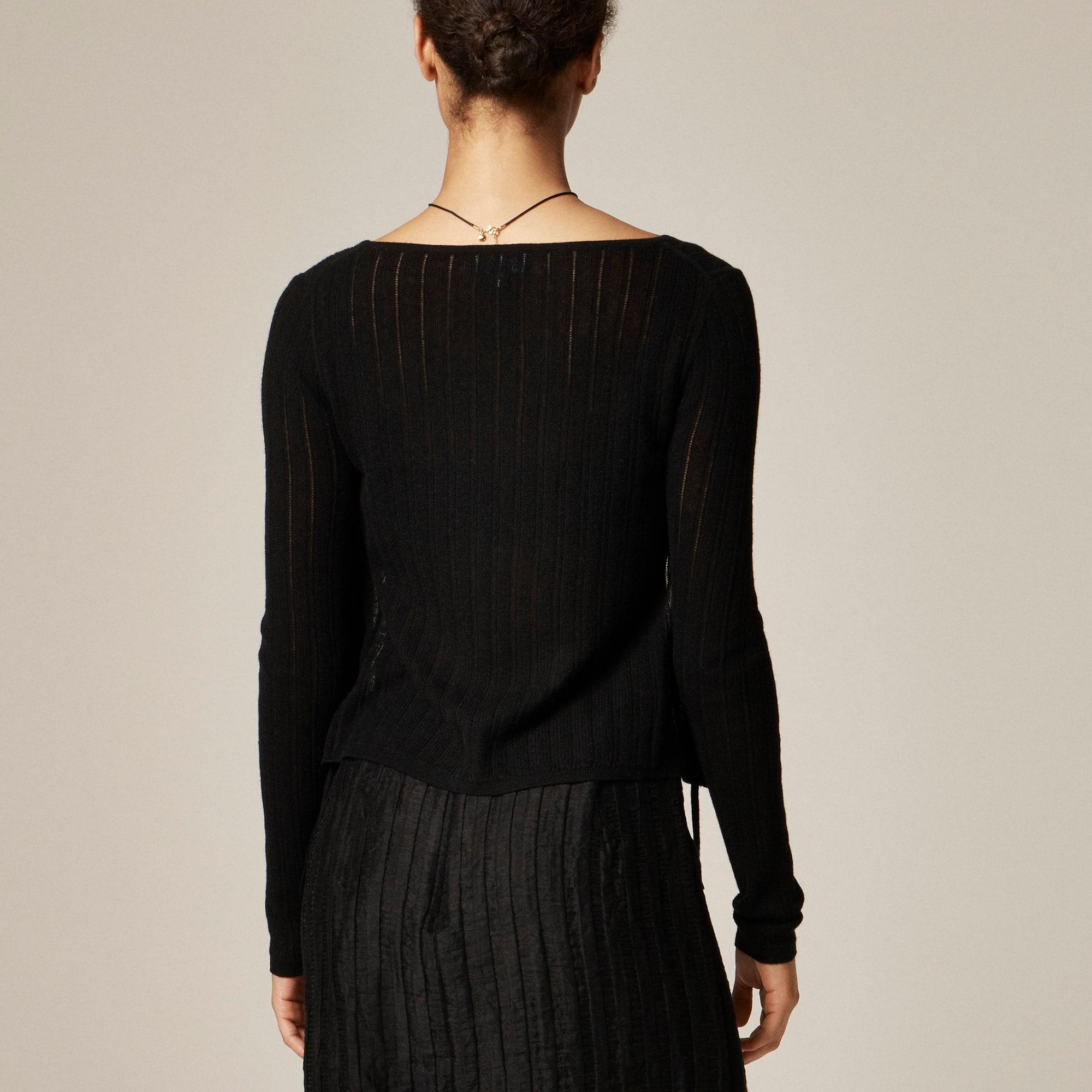 Featherweight cashmere tie-front cardigan Product Image