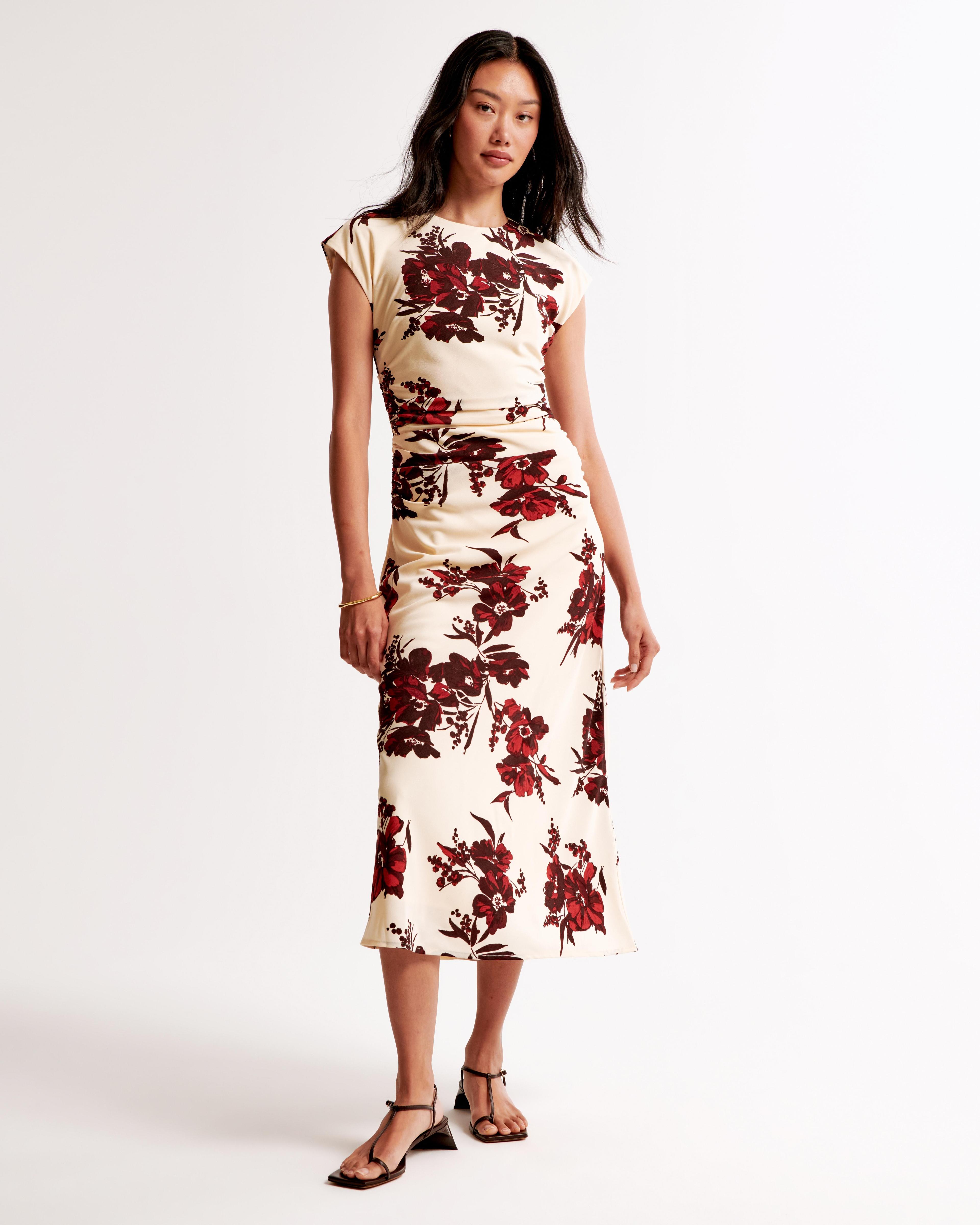 Short-Sleeve Slip Midi Dress Product Image