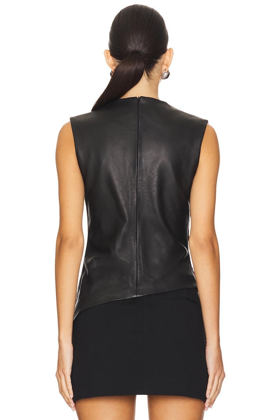 Leather Ruched Top AEXAE Product Image