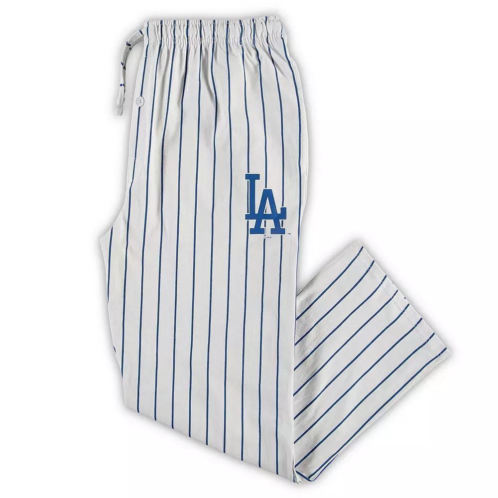 Men's Concepts Sport White/Royal Los Angeles Dodgers Big & Tall Pinstripe Sleep Pants, Size: 4XLT Product Image