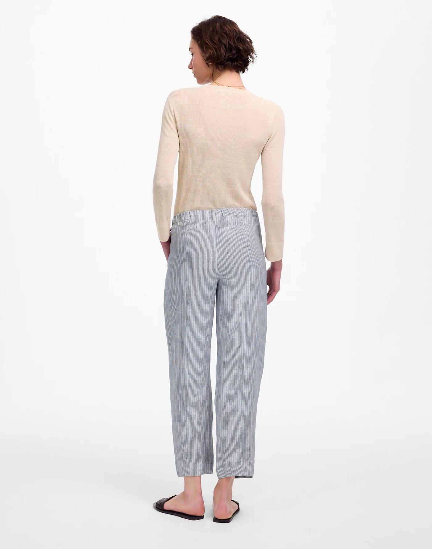 Pull-On Barrel Pants in 100% Linen Product Image
