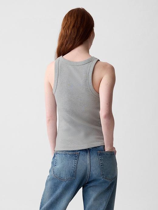 Modern Rib Halter Tank Top Product Image