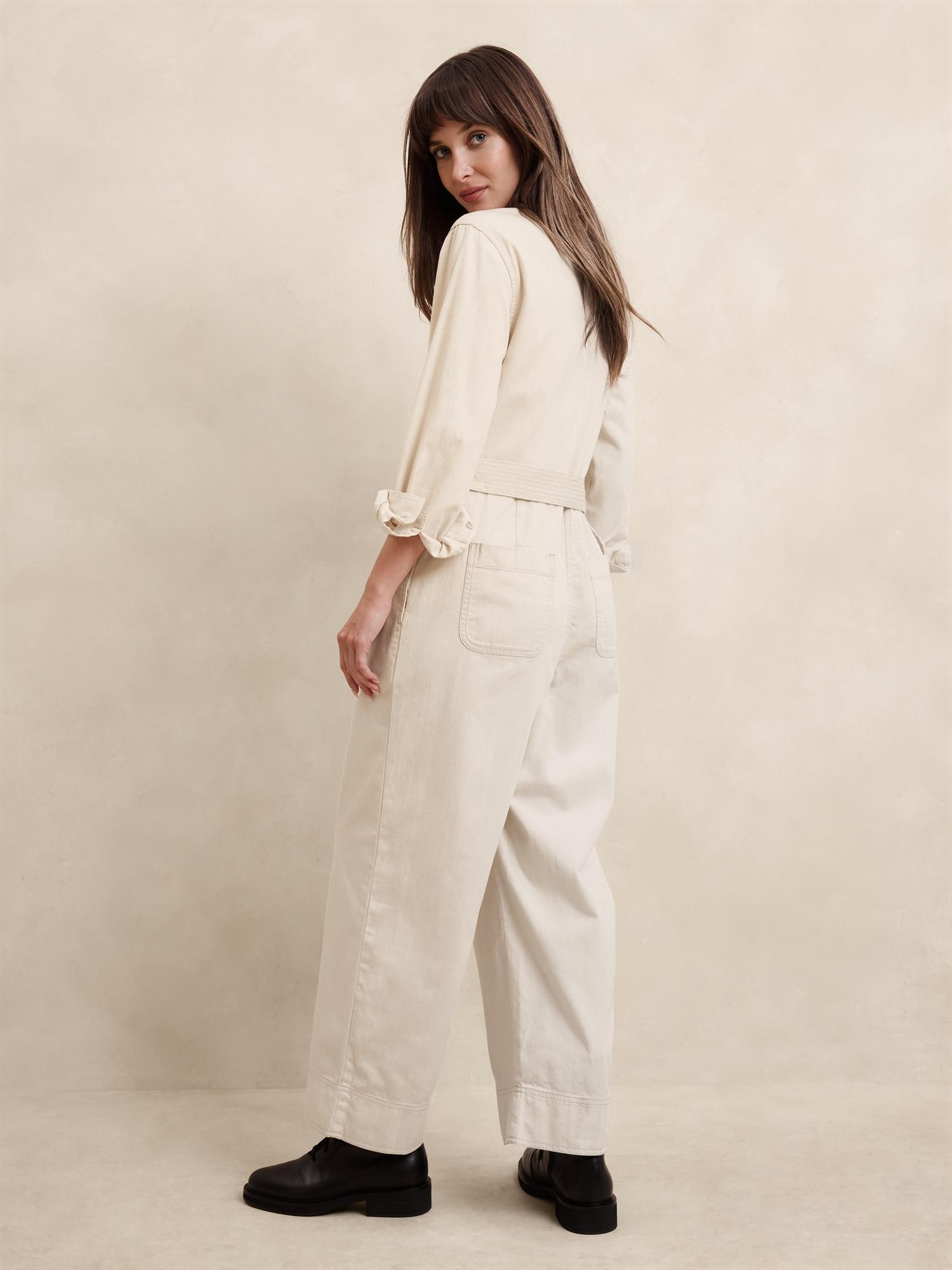 Tailored Denim Jumpsuit Product Image
