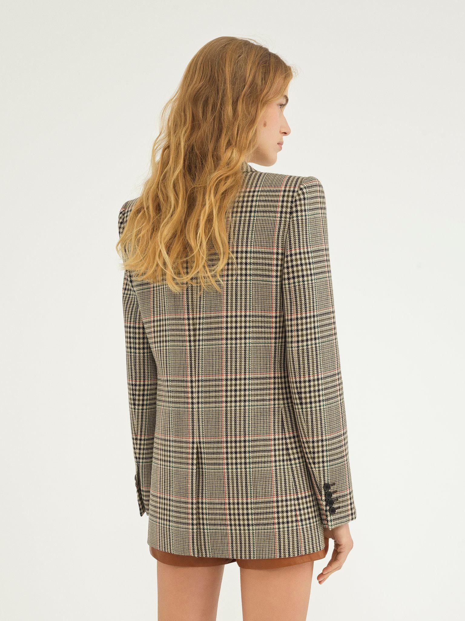 Tailored jacket in Prince of Wales wool Product Image
