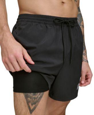 Dkny Mens Core Logo Stretch 5 Volley Shorts Product Image