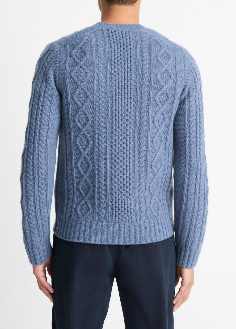 Aran Cable Wool Crew Neck Sweater Product Image