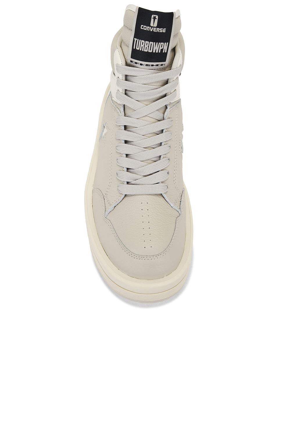 X Converse Turbopwn in Oyster And White DRKSHDW by Rick Owens Product Image