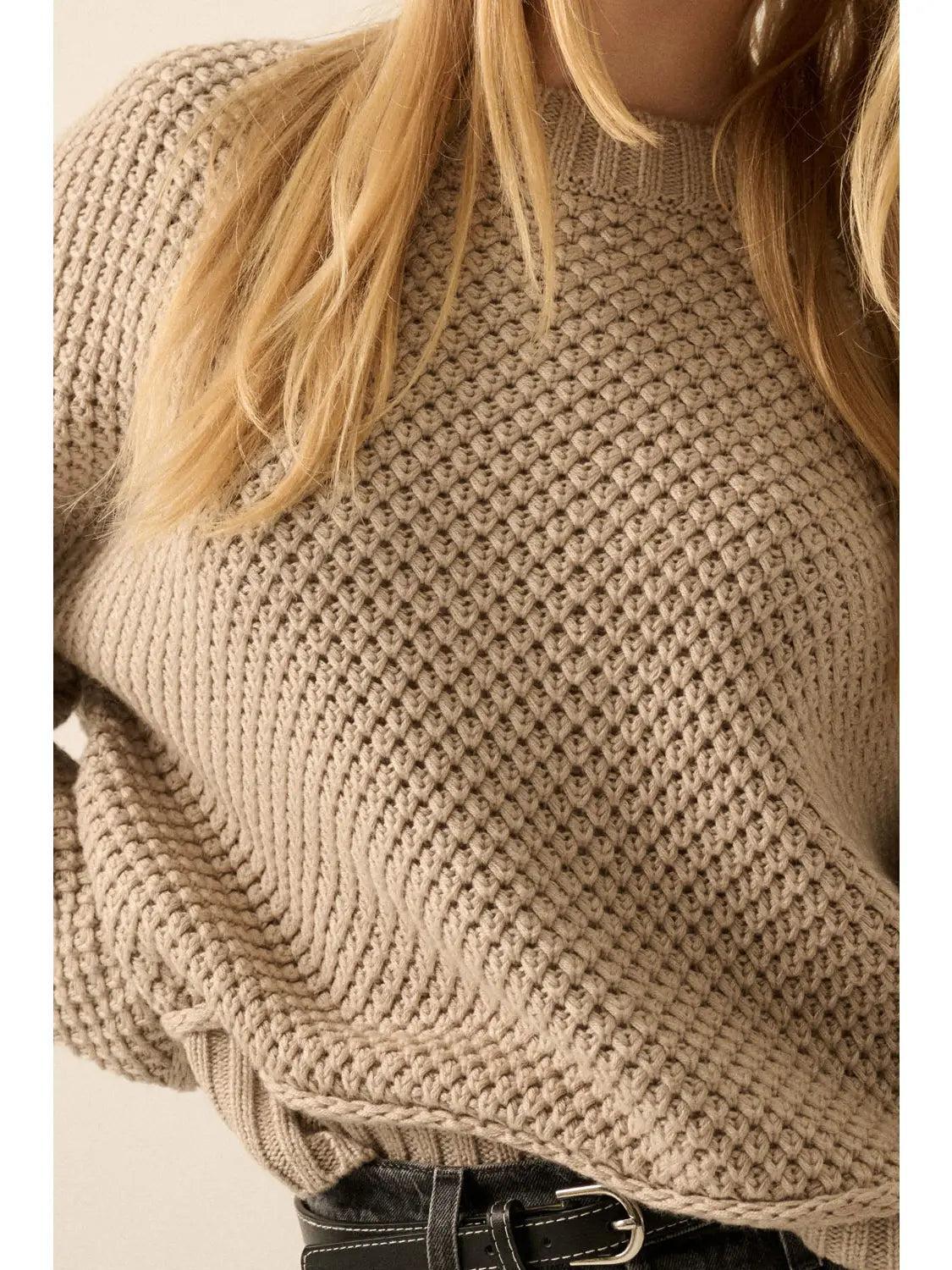 Crochet-Knit Sweater Product Image