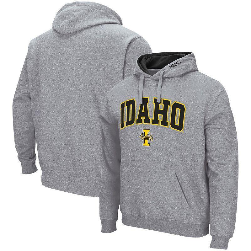 Mens Colosseum Heathered Gray Idaho Vandals Arch and Logo Pullover Hoodie Product Image