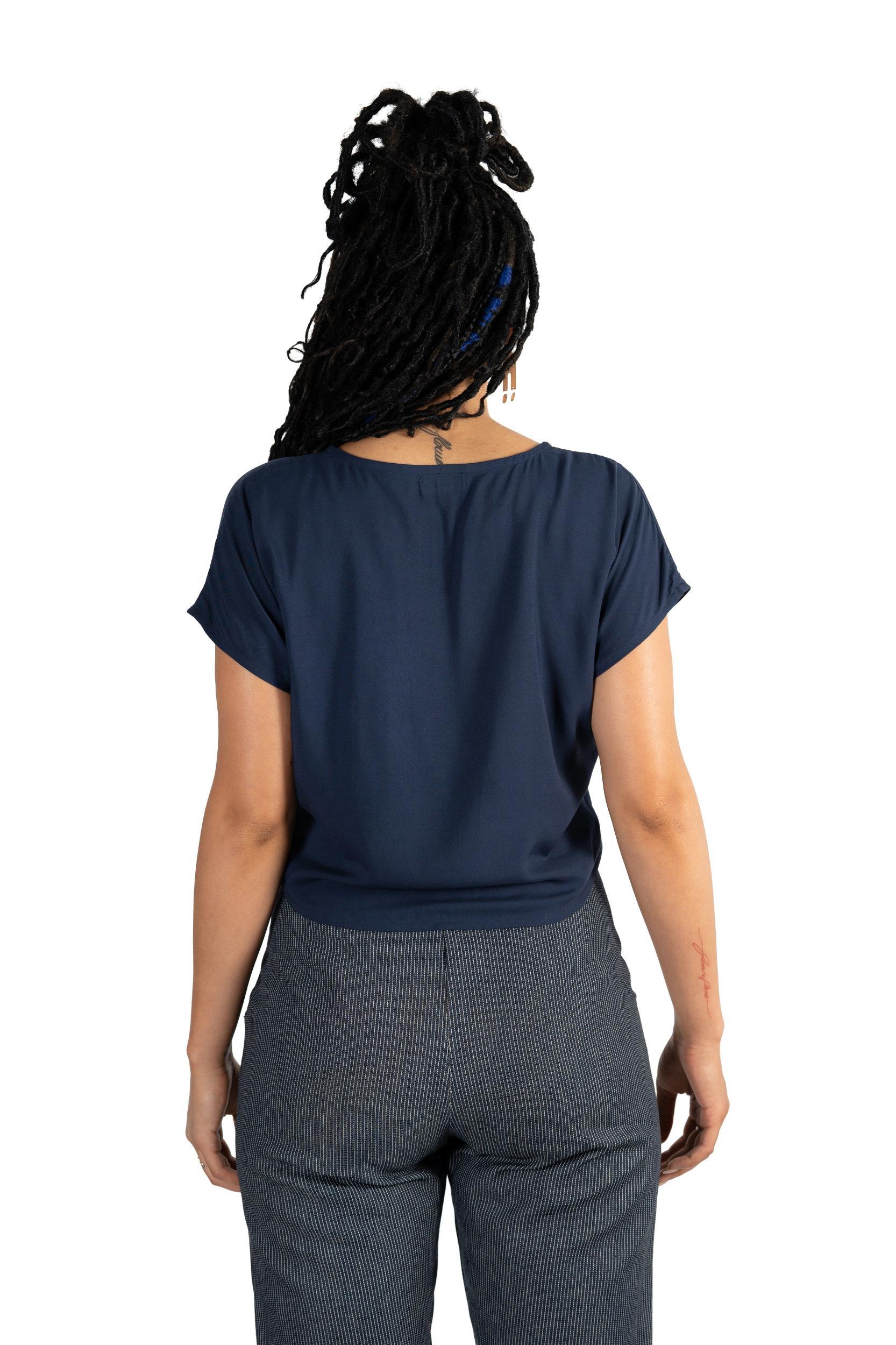 Dolman top in Navy Rayon Challis Product Image