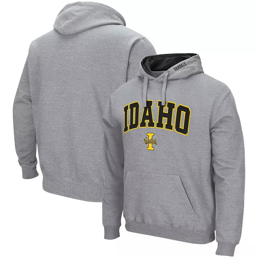 Men's Colosseum Heathered Gray Idaho Vandals Arch and Logo Pullover Hoodie,  Product Image