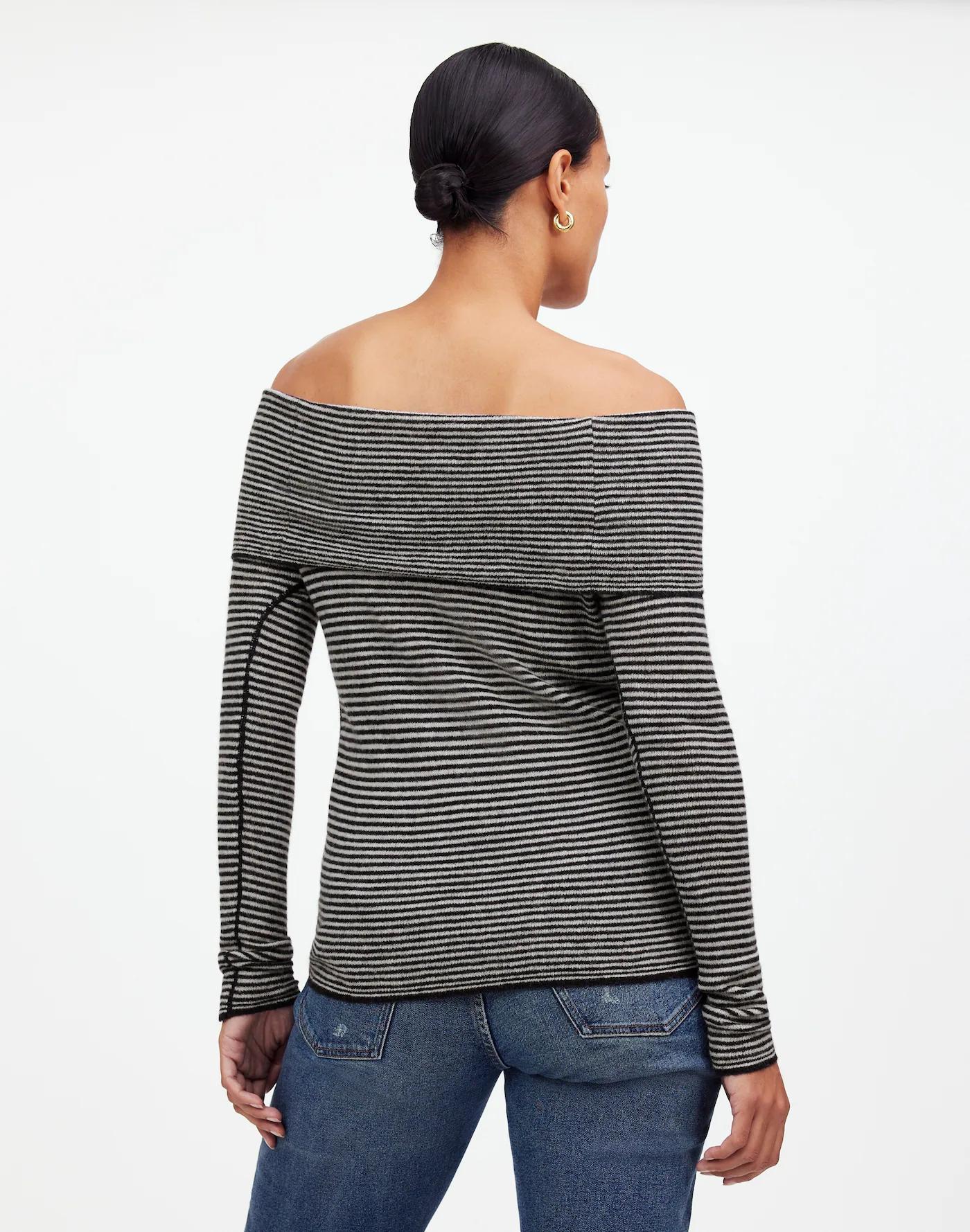 Alpaca-Blend Off-Shoulder Sweater Product Image