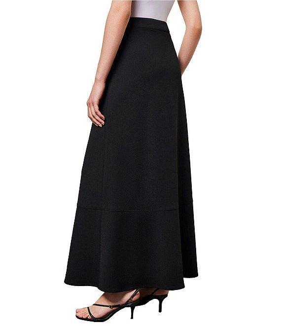 Ming Wang Deco Crepe A-Line Side Zip Maxi Skirt Product Image