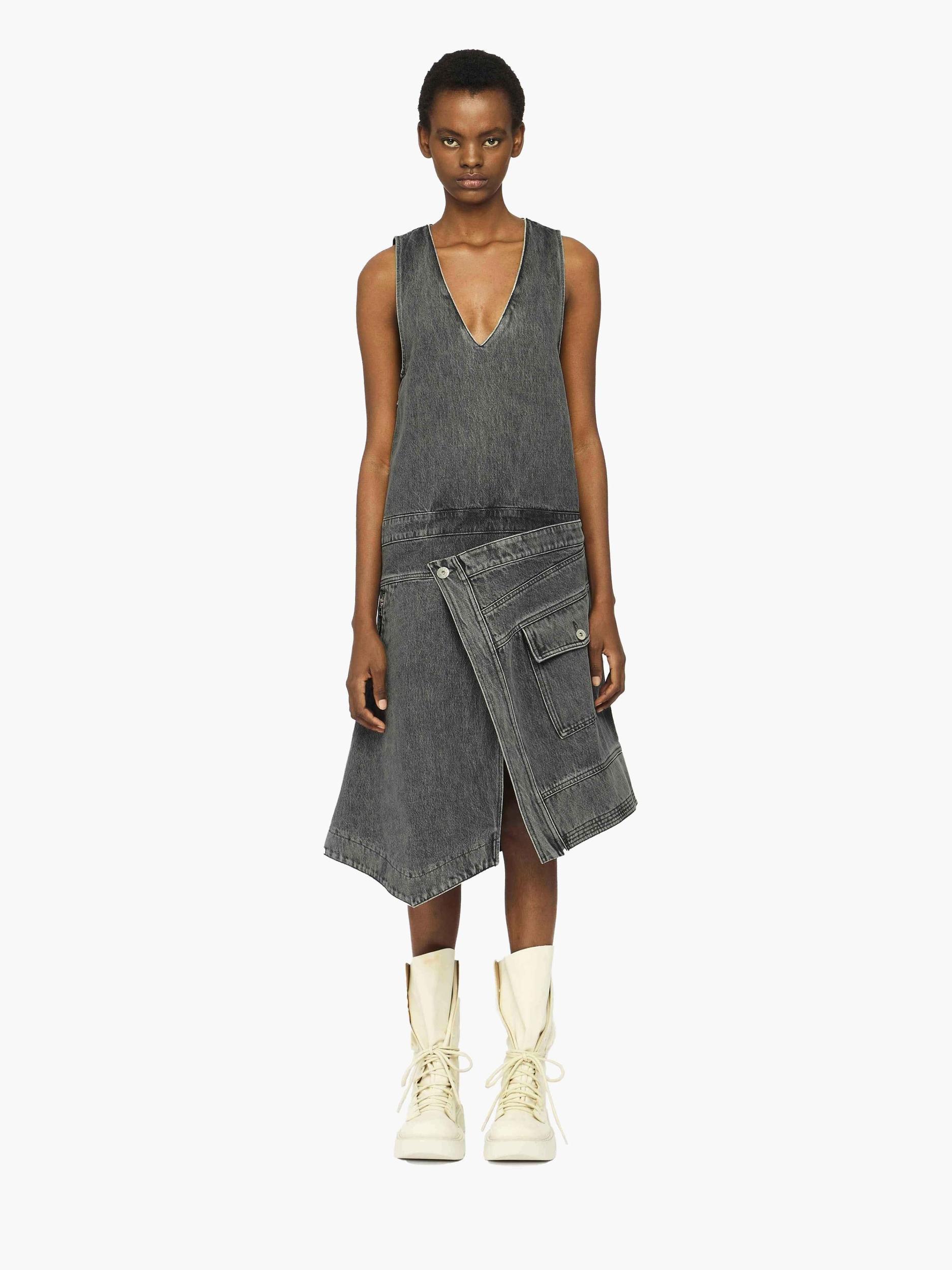 WRAP FRONT SLEEVELESS DRESS Product Image