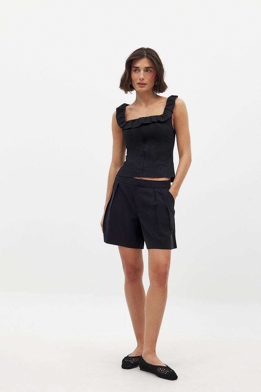 Square Neck Ruffle Corset Top Product Image