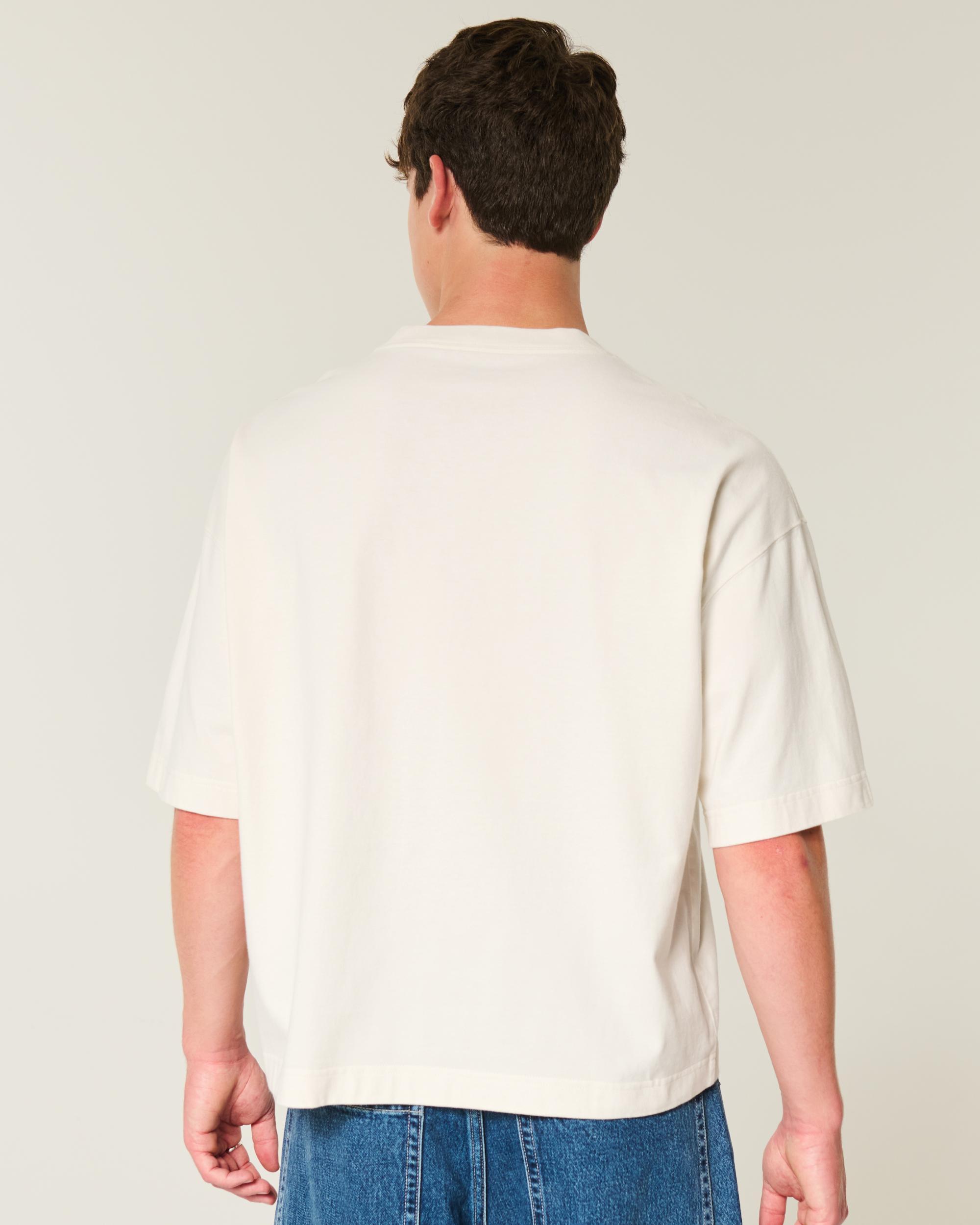 Heavyweight Baggy Crop Varsity Graphic Football Tee Product Image