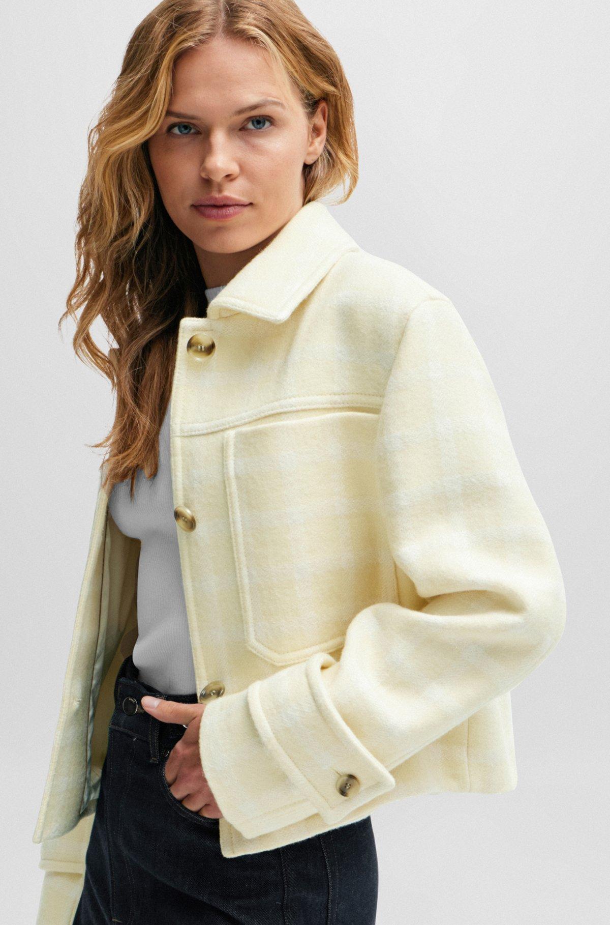 Relaxed-fit jacket in Italian checked cloth Product Image