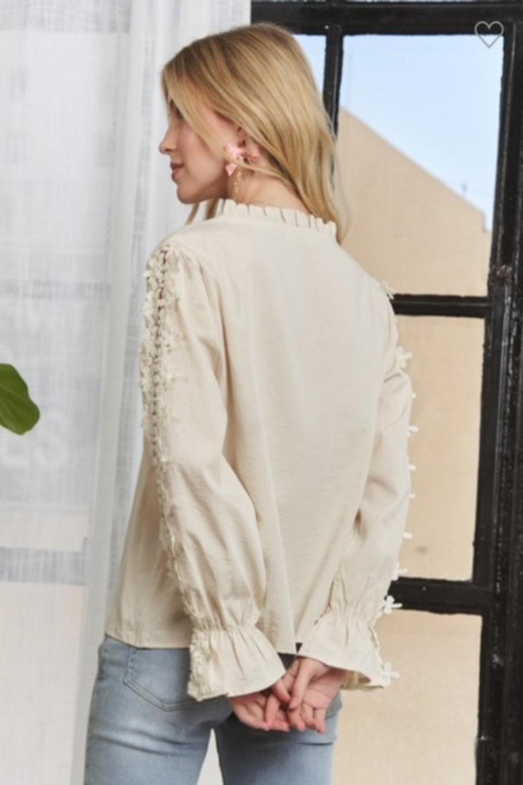 Ruffle Sleeve Top Product Image