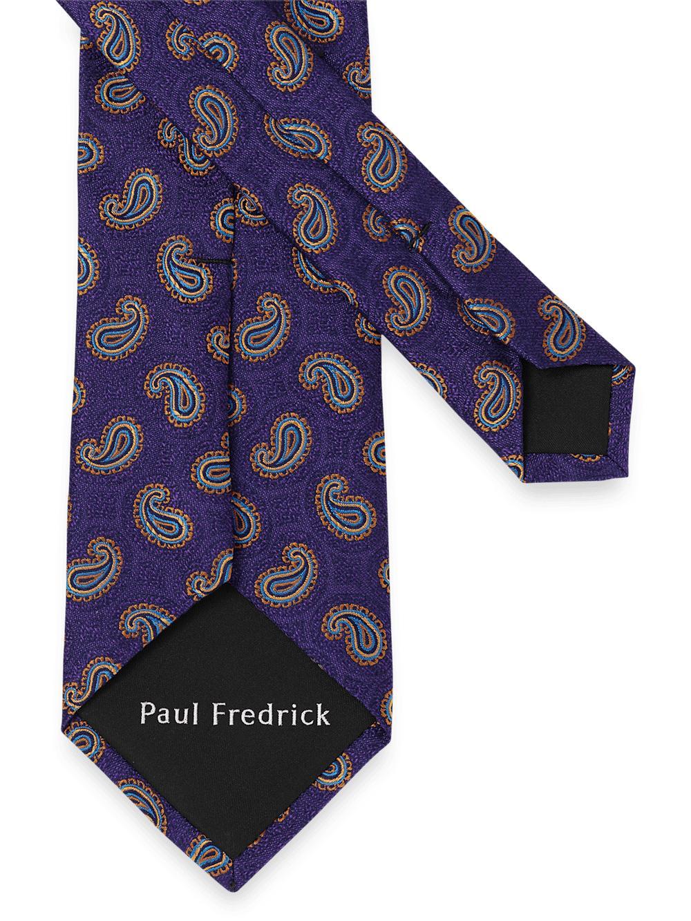 Paisley Woven Silk Tie - Purple Multi Product Image