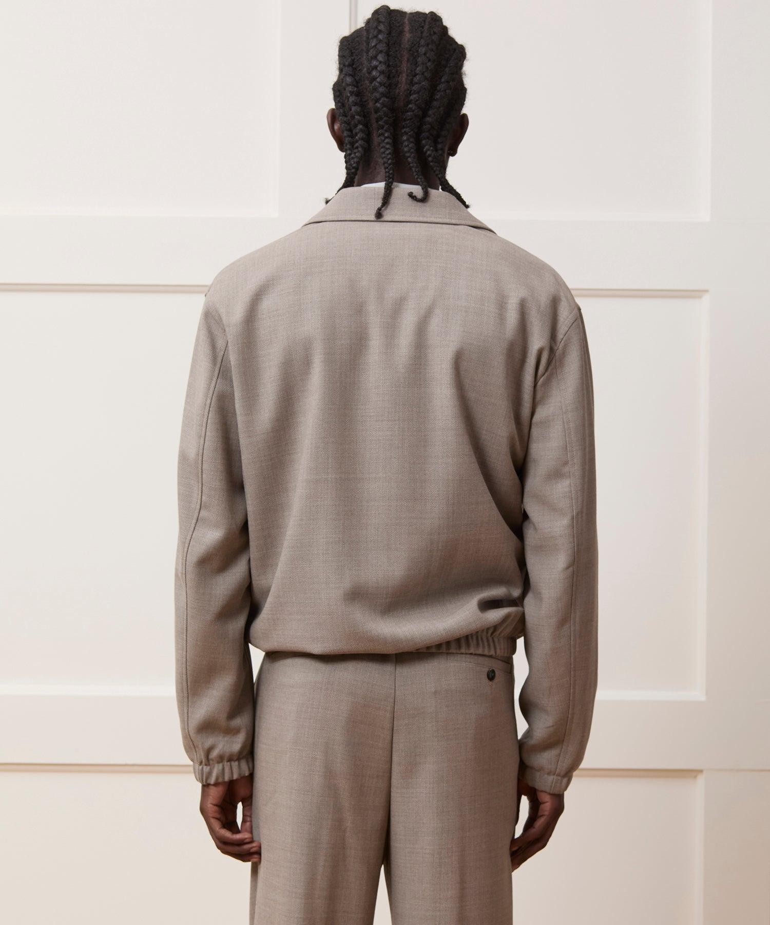 Lightweight Italian Wool Bomber Jacket Product Image