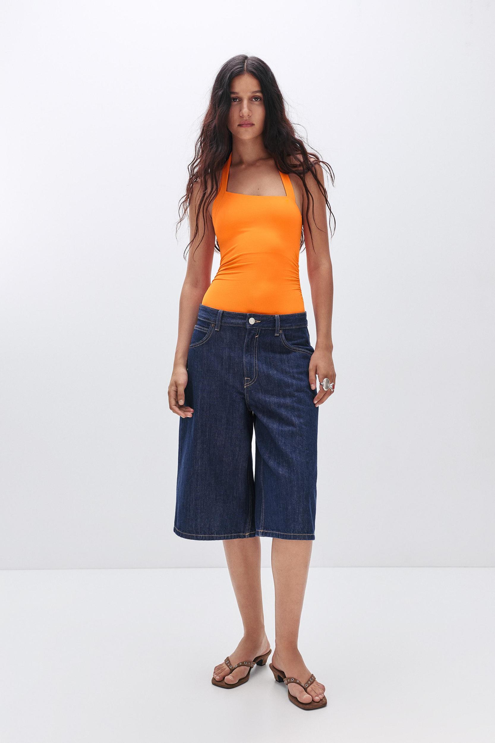 Asymmetric polyamide bodysuit Product Image