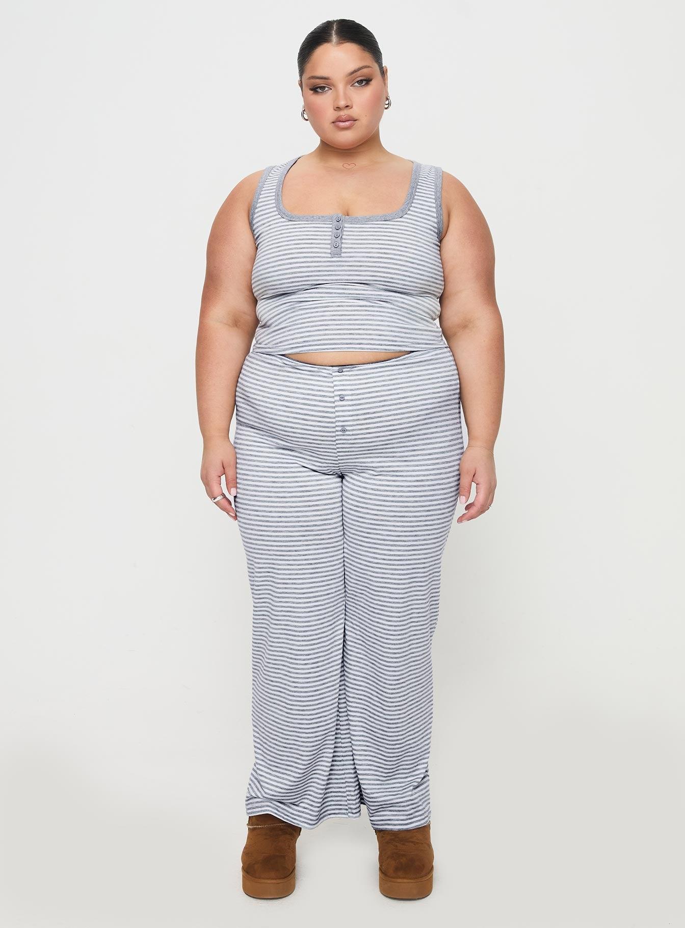 Waffles Stripe Sleep Set Multi Curve Product Image