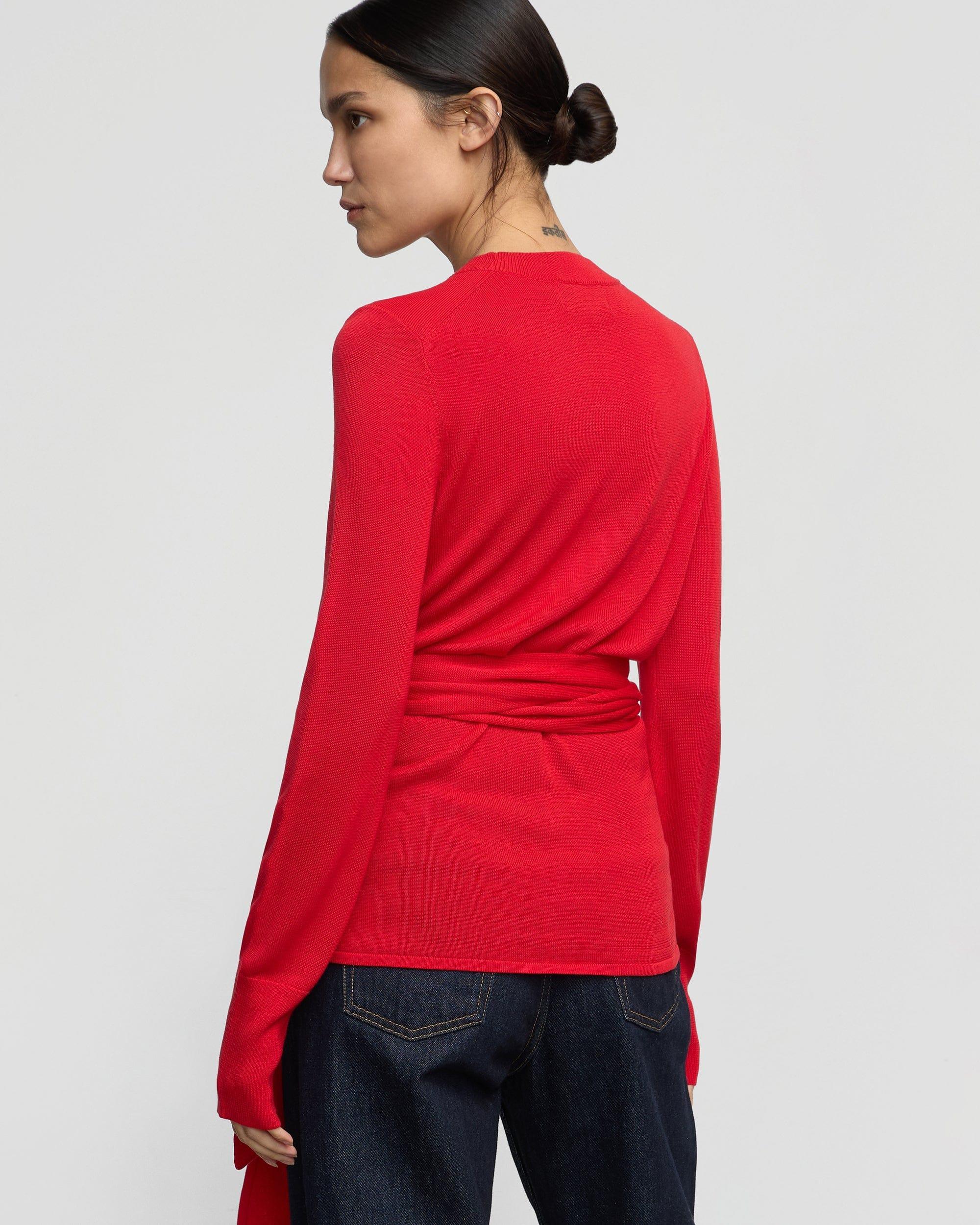 Robin Tie-Front Tencel-Wool Sweater Product Image