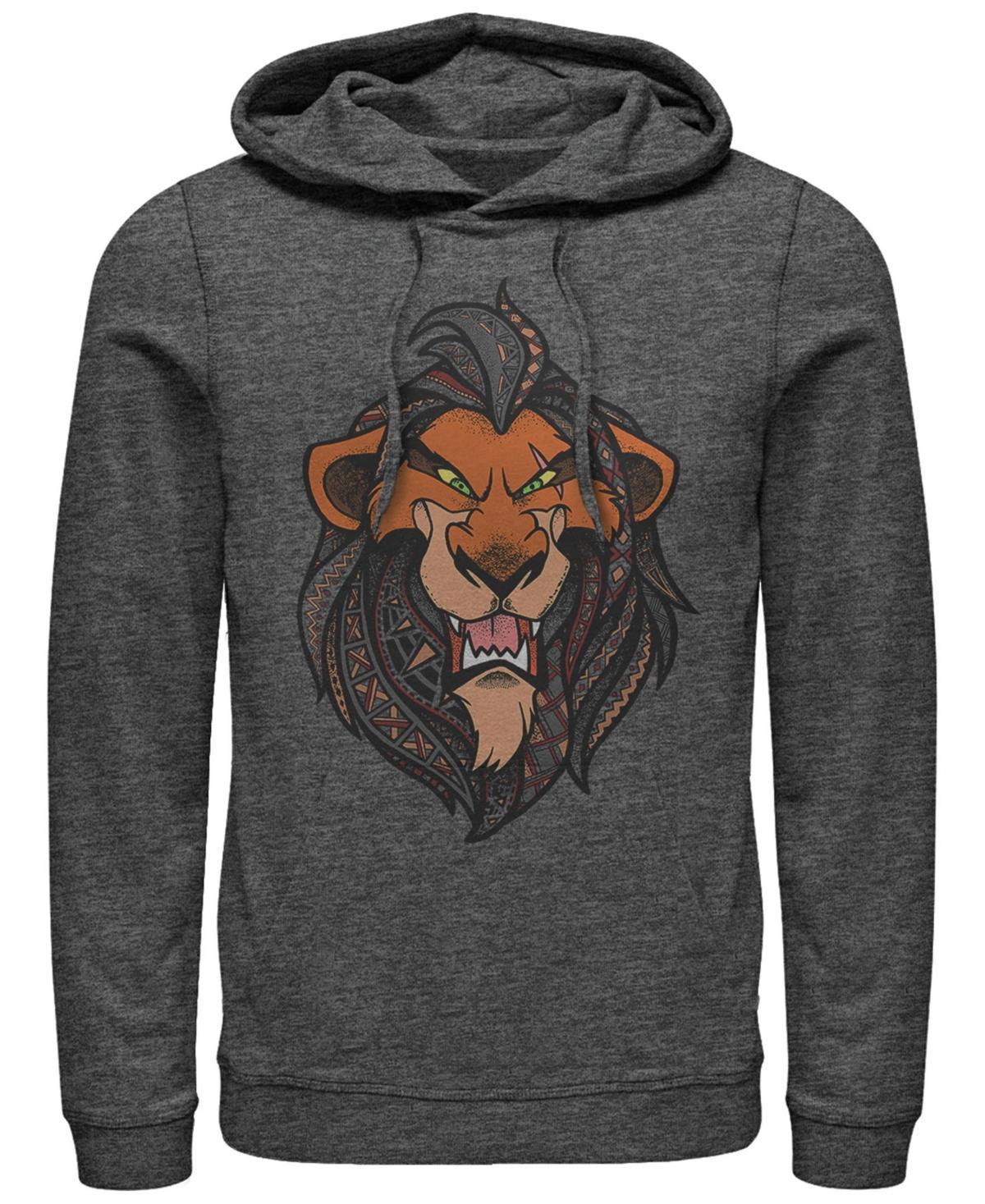 Men's Disney's The Lion King Scar Hoodie, Size: Medium, Grey Heather Product Image