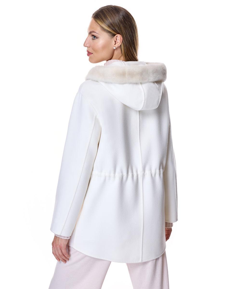 Wool blend Parka with Mink Trim Product Image