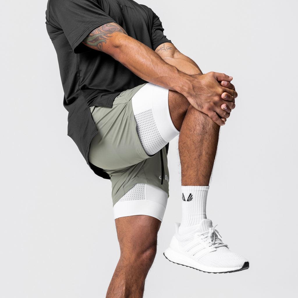 0622. Tetra-Lite® 5" Liner Short - Sage/White Product Image