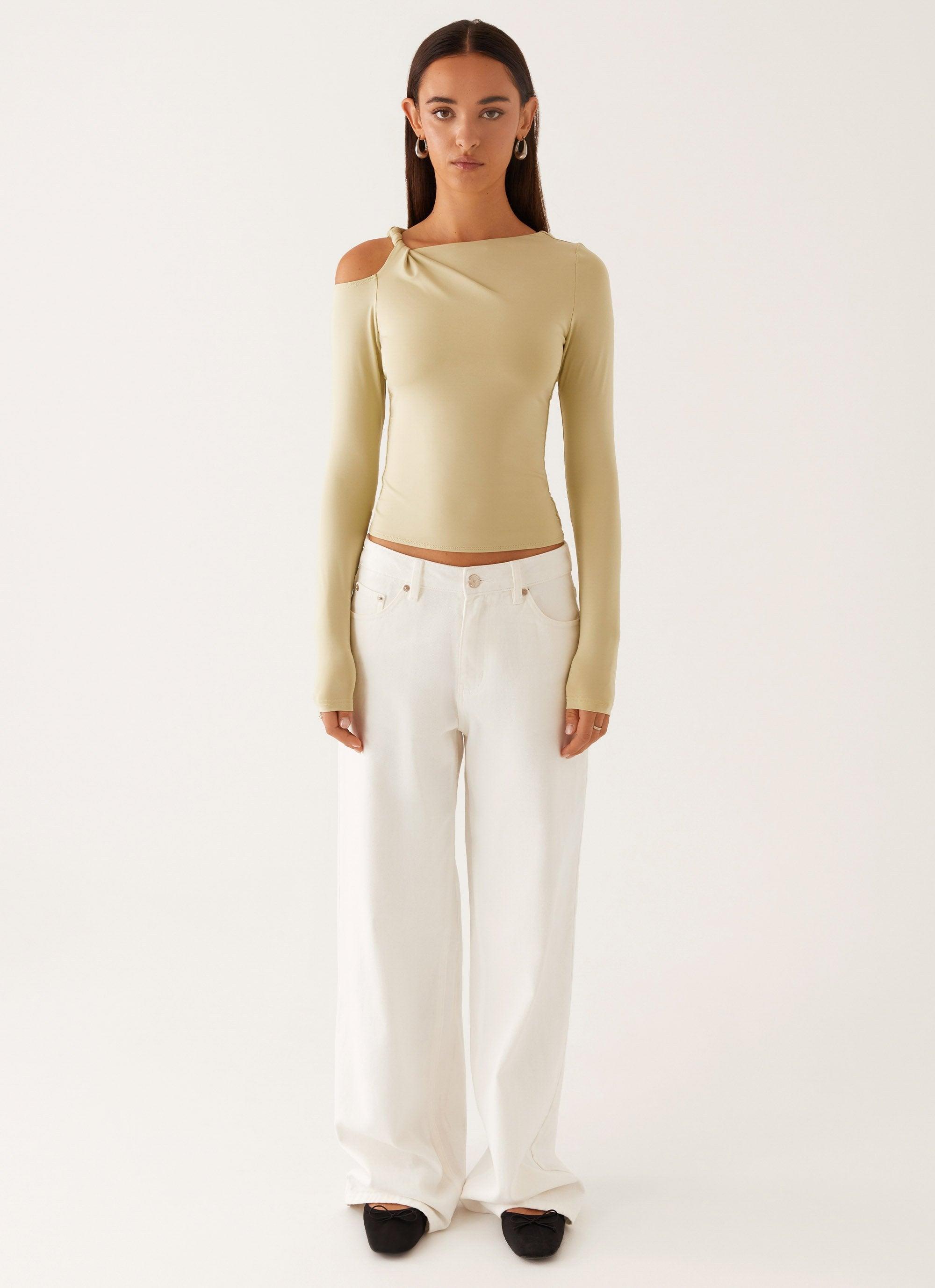 Calica Long Sleeve Top - Pastel Green Product Image